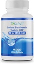 Safrel Sodium Bicarate Antimacid 650 mg (10 Grain) 1000 Tablets 124; untuk Relief of Acid Indibubble, Heartburn, Sour Stomach & Upset Athomach 124; Value Savings Pack
