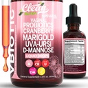 Clean Nutraceuticals Volotic Probiotic Vaginal for Women Liquid Drops 12.4; Cranberry Uva Ursi Horsetail D-Mannose Pregold Marigold & Black Cohosh Vaginal Health Supplemen: 124F
