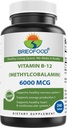Brieofood Vitamin B-12 (Methycobalamin) 6000 mcg-240 tablet. Bukan-GMO, dan Gluten Bebas