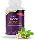 Tambahan Dukungan Mood (Mood) 124; Dukungan Bantuan Tenang dengan Ashwagandha, GABA 5-htp, St John 's Welt, Vitamin B6 dan B12 untuk Tidur, Relaxation, dan Cortisol Manager 124; 60 Capsules