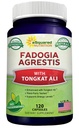 a Squared Nutrition Fadogia Agrestis 1000mg & Tongkat Ali 400mg - 120 Capsules - Fadogia Agrestis Extract Supplement and Powder Complex Pil