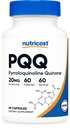Nutricost PQQ (Pyrrrroloquinoline Quinone) 20mg, 60 Capsules - Vegetarian Capsules, Non-GMO, Gluten Free