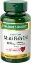 Nature 's Bounty Mini Fish Oil Softgeels, Burpless Fish Oil Omega 3 Supports Heart Health, 90 Softgels (Paket 1)