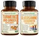 Suplemen Turmeric and Ginger Root Joint Suppplement & Glucosamine Chondroitin MSM dan Suplemen Turmeric