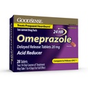 GoodSense Omeprazole Delayed Rilis Tablet 20 mg, Acid Reducer, Treats Freedent Heartburn, 28 Count