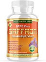 Saffron Extract Suplement - 88.25 mg Capsules dengan Standardized .3% Ekstrak Saffranal Plus Saffron Pure Powder, 60 Maksimal Kekuatan Vegetarian Pil - Premium Appetite and Eye Suplemen