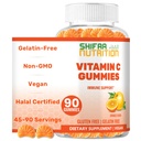 Vegan NUTRITITI SHIFA Vitamin C Gummi 124; 90 Gummies, 250mg 45 Pelayan: Non-GMO 124- Bebas, Gyatin - Free 124; Imune Dukungan Gummi & Seasonal Dukungan untuk Anak & Dewasa