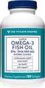 The Vitamin Shoppe Omega 3 Fish Oil 1290mg, EPA 735mg & DHA 165mg, Kemurnian Assurance, Molecularly Dilengkapi untuk mendukung Cardiovascular, Gabungan dan Kesehatan Otak (120 Softgels)