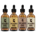 Striking Viking Beard Oil untuk Pria - 0.66 Fl Oz Pack dari 4, Vanila, Sandalwood, Cedarwood & Citrus - Promotes Fuller Growth dengan Beard Growth Oil - Cedarwood Vanilla Scents for Men