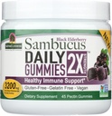 Nature 's Jawaban Sambucus Daily Gummies 124; 2X More Elderberry 3200 mg Concentration 14; Alcohol- Free, Gyatmen- Free, Vegan, Non-GMO & No Preservations 124; (45 Count)