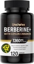 Berberine - 10000-1500 mg Daily - Suplemen HCL Berberine untuk Dukungan Metabolik - Gluten- Free & Vegan Suplemen Pria & Wanita 16