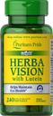 "Puritan 's Pride Herbavision" dengan Lutein, Therixanthin, Bilberry Softgels, 240 Count