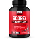 Force Factor Score! Hardcore Nitric Oxide Booster Suplemen untuk Pria dengan L- Citrulline, Yohimbe, Black Maca & B Vitamin untuk Meningkatkan Stamina, dan memaksimalkan Performance Fisik, 120 Tablet