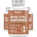 Bone Xtra - Vegan Bone Strone Formula for Stronger Bones, Plant-based Calcium from Marine Algae, Vitamin D3, Vitamin K2, Magnesium, Posphorus & More for Teens, Dewasa - 3 Bulan Supply 124; 3 Pack
