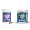 BIOHM Women 30B CFU & Super Greens / Anak-anak Berry Blast Bundle: Gut & Overall Health Support, 9 Strains, 30-Day Supply, Rich in Antioksidants