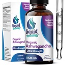 Ashwagandha KSM 66 Drops, 2000mg Natural Berry Flavor - Ashwagandha Suplemen Perempuan, Ksm-66 Ashwaganda Ekstrak untuk Dukungan Imune, Performance, Heart Health - 60 Servings