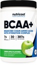 Nutricost BCAA + Hidration Powder (Green Apple) 30 Hamba - Branched Chain Acids dengan kompleks Hidration - Gluten- Bebas, Non-GMO