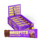 Misfits Vegan Protein Bars, Caramel Fudge - Updated Recipe 124; Plant Based, Low Sugar & Carb, High Fiber Snacks 124; Paket 15