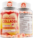 Collagen Peptide Gummies for Women Men, Sugar Free Multi Collagen Suplement, 1400mg Hydrolyzed Collagen Types I II V X, 5000mcg Biotin, Vitamin C A E D3 B6 for Hair, Skin & Nails, Bone, 60Cts
