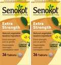Senokot Extra Strength Natural Vegetable Laxative for Gentle Overnight Relief Occational Constipation, 36 Count (Paket 2)