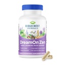 Ridgecrest Hermbals DreamOn Zen, Sleep Supplemen, Melonatin Free, Magnesium, 5- HTP, Lavender, Chamomile, Valerian, Lemon Balms untuk Dewasa dan Anak-Anak (60 Caps, 30 Serv)