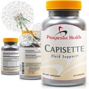 Capisette Water Retention Support - Reduces Swiness Feet, Ankles, and Legs - Reduce Swelling & Fluid Retention from Edema. Sertakan: Potasium, Root Dandelion, & More- Dietary Suplemen (60 kapsul)