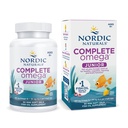 Nordic Complete Omega Jr., Lemon - 90 Mini Soft Gels - 283 mg Total Omega-3s & 35 mg GLA - Sehat Kognition, Sistem Gugup - Non-GMO - 45