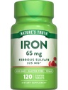 Nature 's Truth Iron Suplement 12.4; 65mg 124; 120 Tablet 124; 325mg Ferrous Sulfate 124; Non- GMO & Gluten Free Pills