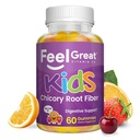 The Feel Great Vitamin Company Fiber Gummies for Kids for Digesy Support 124; Constipation Relief for Kids 124; Fruity Flavored Chewable Fiber Gummies 124; Vegetarian Suplemen 124; 60 Day Suppply