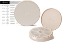 7 Kompartemen Pill Case, Pill Box, Daily Pill Organizer, Travel Pill Organizer, Medication Organizer, Pill Dispenser dengan Label Stickers (Pearl Cream)