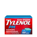 Tylenol PM Extra Strength Suit Reliever Aid Caplets, 500 mg Acetaminophen & 25 mg Diphenhydramine HCI, Relief for Nighttime Acs & Pains, Non-Habit Forming, 100 ct