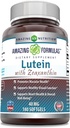 Amazing Formulas Lutein 40 mg dengan gluxanthin 1600 mcg 124; Softgels Suplems Suplement; Non-GMO 124; Gluten Free 124; Made in USA (40 mg, 180, Count)