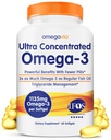 OmegaVia Ultra terkonsentrasi Omega 3 Fish Oil Burpless, 60 Softgeels, Triple Energy Omega 3 Oil Suplemen, 1135 mg Pure Omega3, No Fishy Burps, High EPA DHA DPA, IFOS 5 - Star