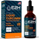 E2H Liquid Turmeric Curcumin for Better Absortion - Natural Root Extract with Black Pepper Seed - Boost Your Health - Vegan - Non-GMO - 2 Fl Oz