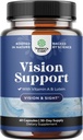 Tambahan Kesehatan Mata Lengkap untuk Dewasa - Lutein 20mg Per Serving Eye Vitamin untuk Tekanan Mata Kering Vision dan Perlindungan Cahaya Biru - Penyesuaian Mata untuk Dewasa dengan Beta Carotene untuk Mata