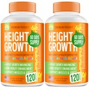 Kembang Tinggi 2, Maximizer - Dibuat di Amerika Serikat - Natural Height Increase Booster & Teen Vitamin - Pil untuk Tumbuh Taller pada Umur Setiap - Pertumbuhan Tulang Tambahan untuk Dewasa & Anak - 120 kapsul