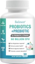 Proyeksi dan Presesi Organik untuk Perempuan & Pria, 60 Milyar CFUs 10 Strains, Dukungan Kesehatan Digetical & Gut, Gas & Bloating, 30 Kasules