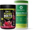 Amazing Grass Greens Superfood: Super Greens Powder Smoothie Mix for Boost Energy, 60 Service & Nature Power Beat Powder, Beet Root Pounder, Dukungan Energi Alam, 60 Servis