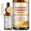 Glucosamin Chondroitin MSM Liquid Drops FSA- HSA - Bersama-sama Support for Mobility, Flexibility & Bones Chondroitin Sulfate Suplemen Turmeric, Quercetin, Bromelain, MSM Oil 2 FL.OZ