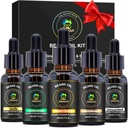 XIKEZAN 5 Pack Beard Oil Set w / Sandalwood, Orange, Vanilla, Cedarwood, Unscented for Beard Care, Moisturizing, Spreach, Hadiah Ulang Tahun untuk Pria-Nya Ayah Suami Natal Stocking Stuffers