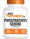 BulkSuplements.com Foshatidyseryserine Capsules - Pfoshatidlyserine Suplement, Sourced from Soy, for Memory and Focus - Gluten Free, 1 Capsule per Serving, 240 Capsules (Pack of 1)