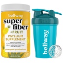 Bellway Super Fiber Powder + Fruit, Passion Pineapple Fruit Shake Bottle Bundle