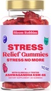 Ashwagandha Gummies - Stress Relief Gummies dengan Ashwagandha KSM-66 & Lemon Balm Extract - Stres Gummies & Calm dengan KSM-66 - Vegan Relaxasi Ashwaganda (60count)