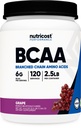 Nutricost BCAA Powder (Grape, 120 Pelayan) - Gluten Free, Non-GMO, Vegetarian, Optimal 2: 1: 1 Rasio