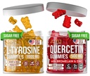 L- Tyrosine Gummies + Quercetin Gummies - L Tyrosine Suplemen, Quercetin dengan Vitamin C - Focus Gummies dan Imune Dukungan Gummies - 60 L- Tyrosine untuk Kimies, 60 Quercetin dengan Zinc Gummies