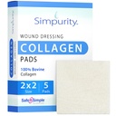 Collagen Dressing Pads - 2 "x 2" 5 Count Collagen Pads for Wounds - Non-Adherent Collagen Dressing for Wound Care - Aman n 'Simple Wound Care Supplies