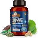Fokus dan Vitamin Memory, 13- In1 Multi- Benefit Blend for Cognitive and Brain Health, Suplemen Memori untuk Otak, 90 Vegetarian Capsules