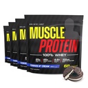 COLOSSAL LABS Muscle Whey Protein Flavored Powder, 250000mg Acids / Serving, Cold Filtered (Packaging May Vary) (20 Pound (Paket 4), Cookies & Cream)