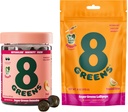 8greens Daily Greens Gummies and Lollipops, Energy & Imune Dukung, Gluten- Free, Vegan, Non-GMO, Tidak Ada Warna Buatan & Flavors