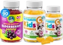 DR. MORITZ Vitamin C Gummies dan Elderberry Gummies untuk Anak-anak dan Orang Dewasa - Imuniune Dupon- Gula CEMILY Vitamin untuk Penitipan - Vegetarian Ganatin- Free Children 's Dietary Suplemen